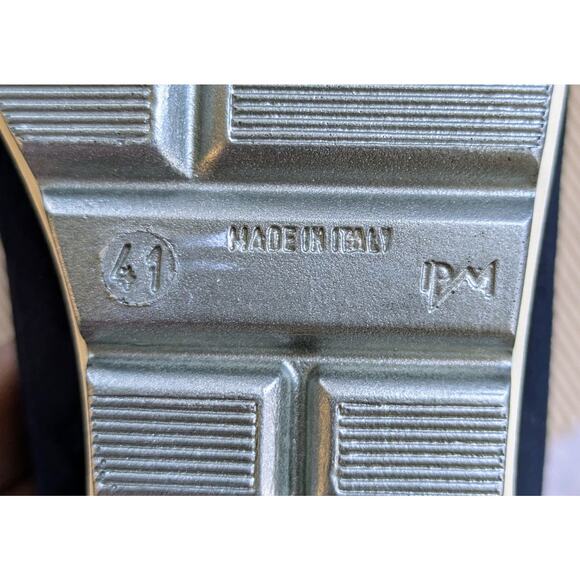 Sheridan Mia Suede Sneakers 9.5 Blue Leather Wedge Heel 80s Retro Lace Up Comfy - Picture 9 of 9